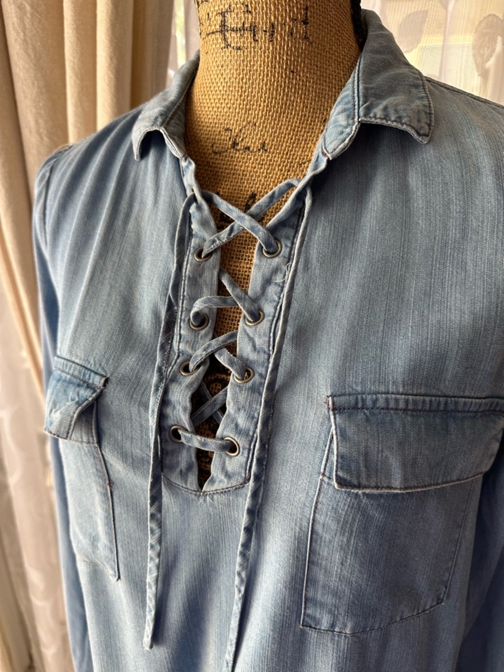 Be Cool Tencel And Rayon Denim Tunic - Picture 2 of 9
